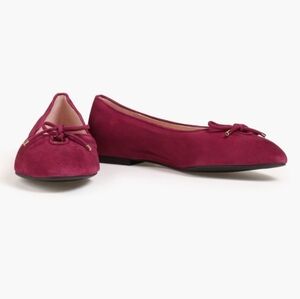 NWOB!STUART WEITZMAN BOW SUEDE FLATS